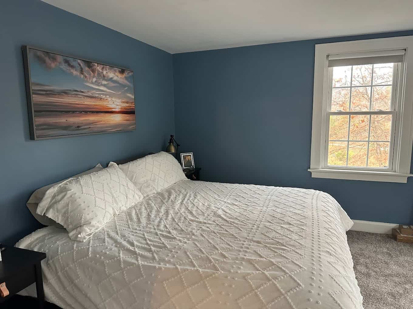 blue paint interior bedroom