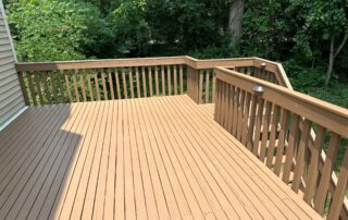 Light wood deck and fence