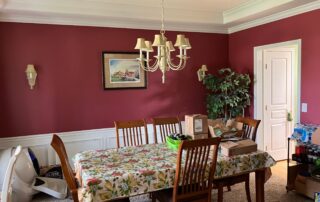 Luxurious interior painting done in the dining area
