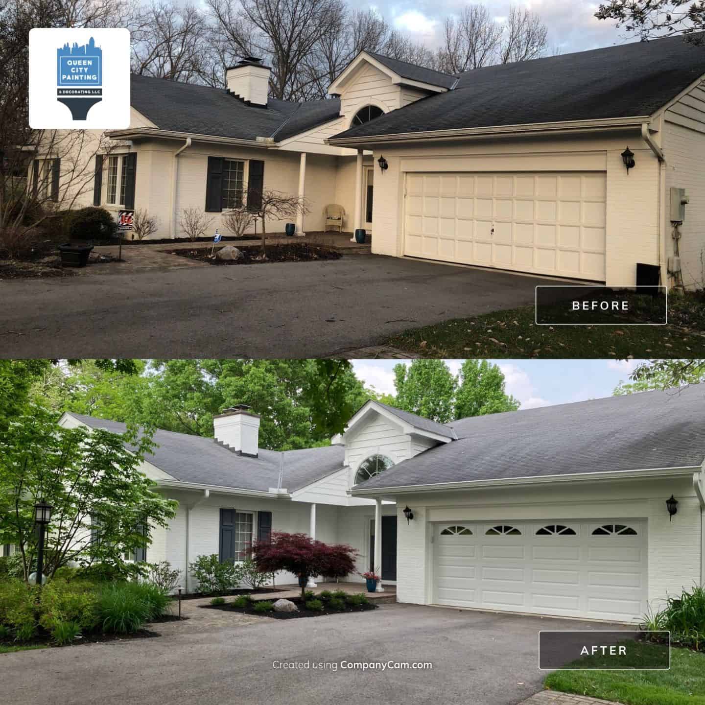 before and after exterior house painting
